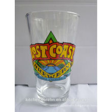 2014 Haonai glass products,printing glass cup